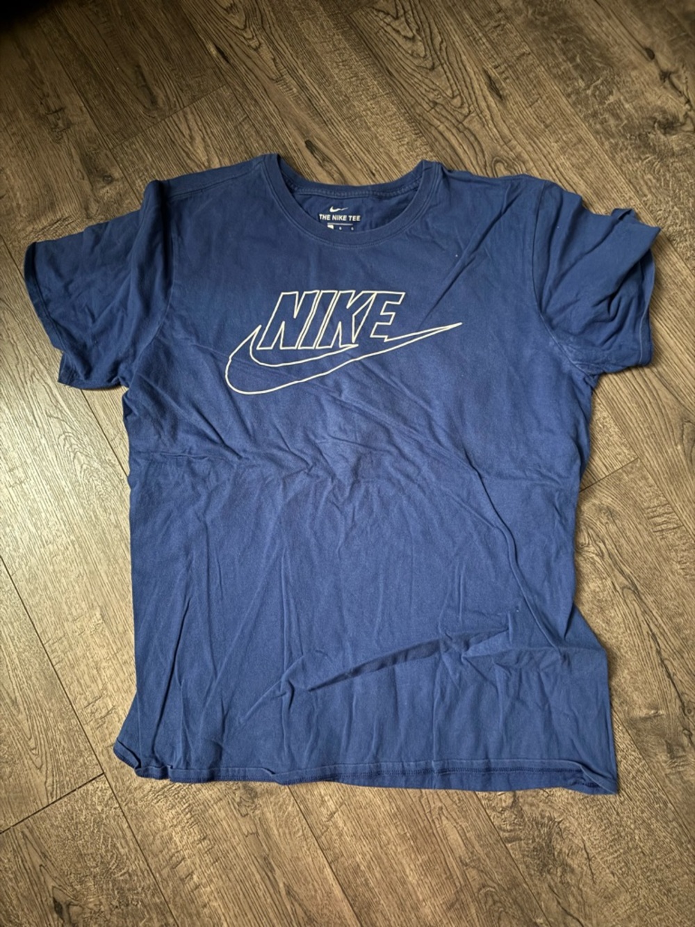 Nike Men's Navy Blue Logo Short Sleeve Tee